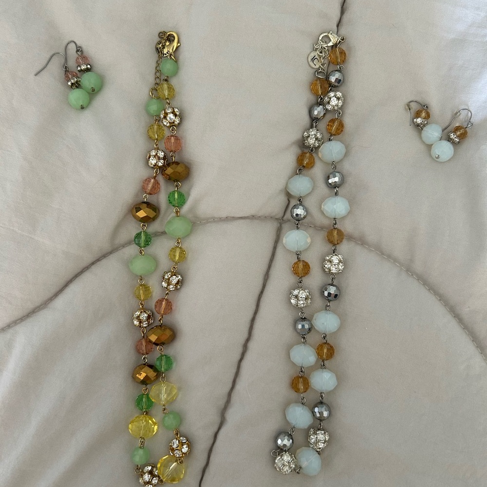 Elegant Multicolor Beaded Jewelry Set